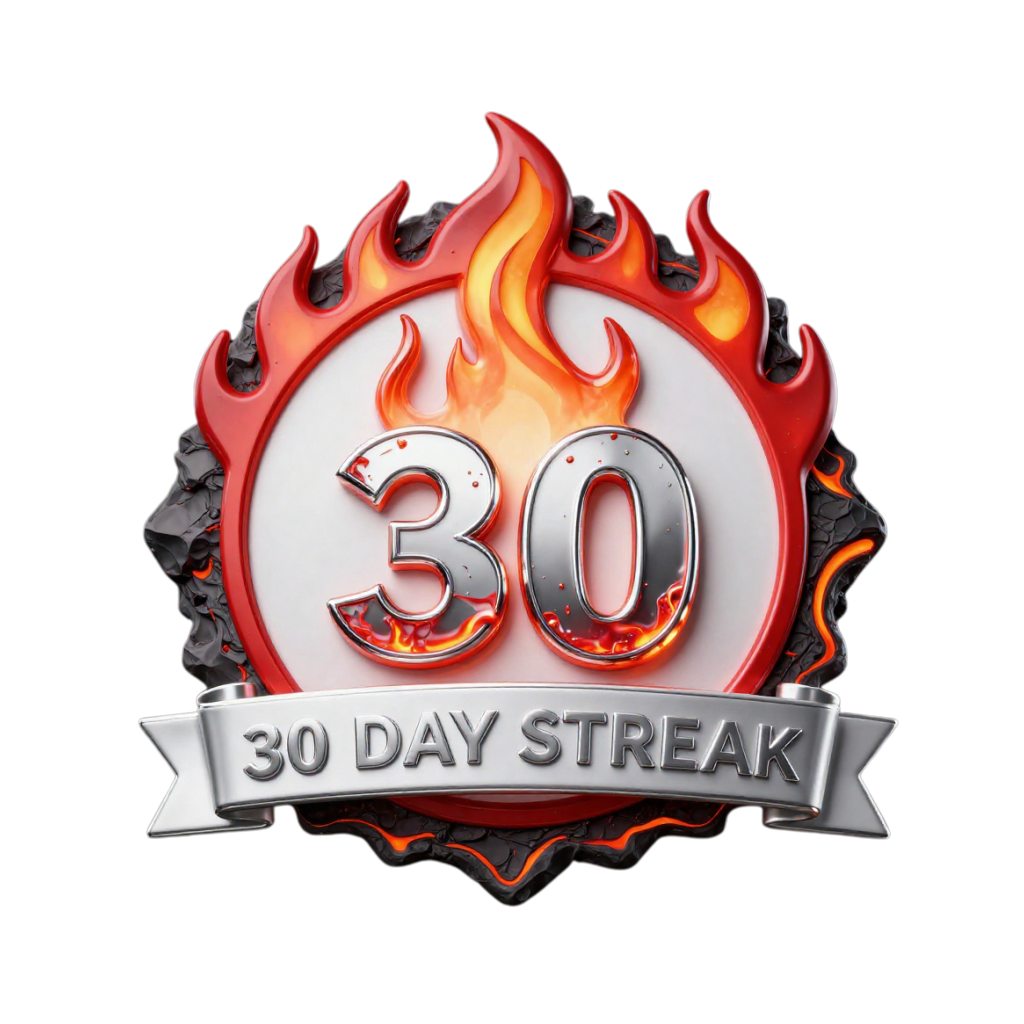 30 Day Streak badge