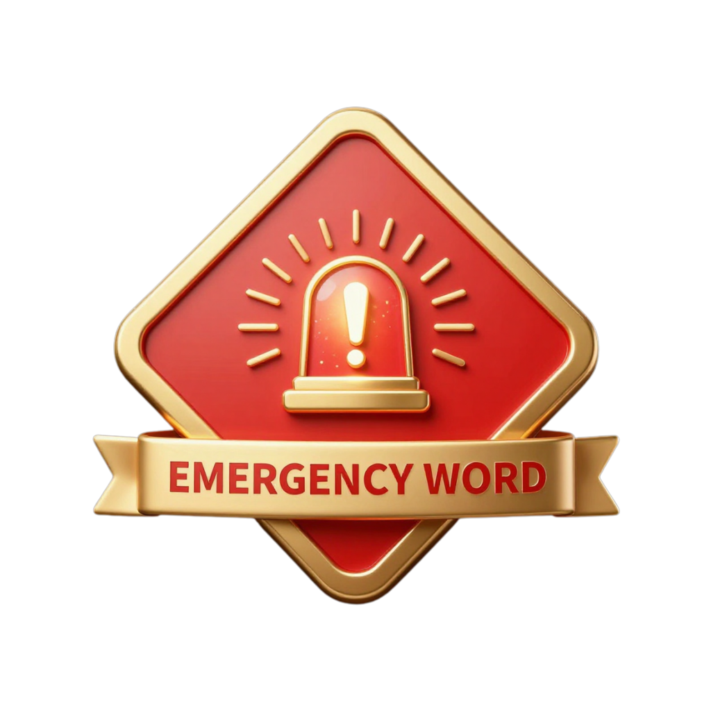 Emergency Word badge