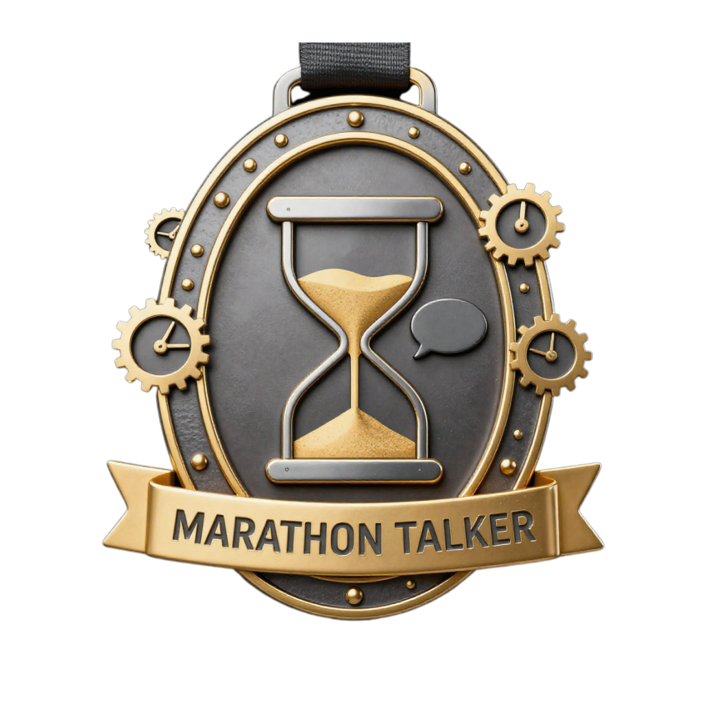 Marathon Talker badge