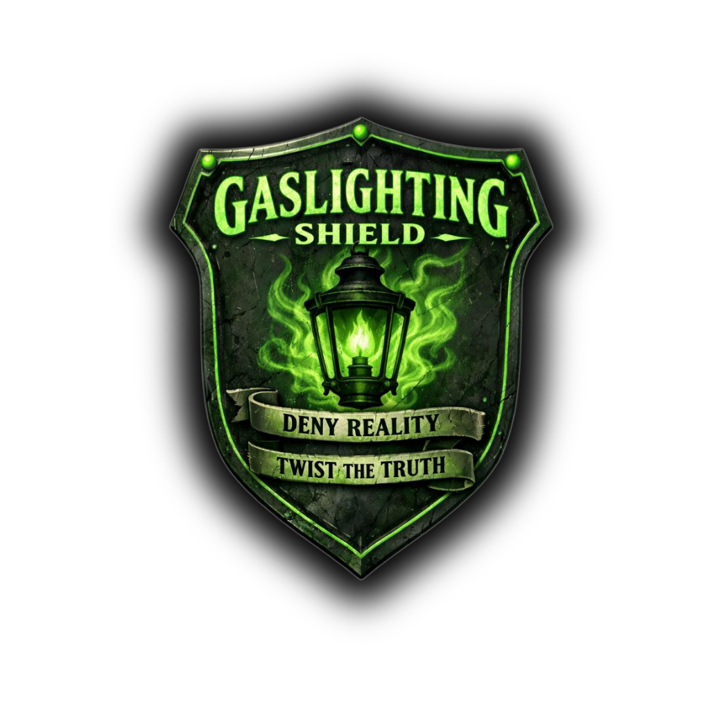 Gaslighting shield badge