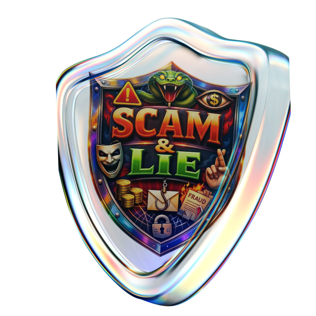 Lie & scam shield badge